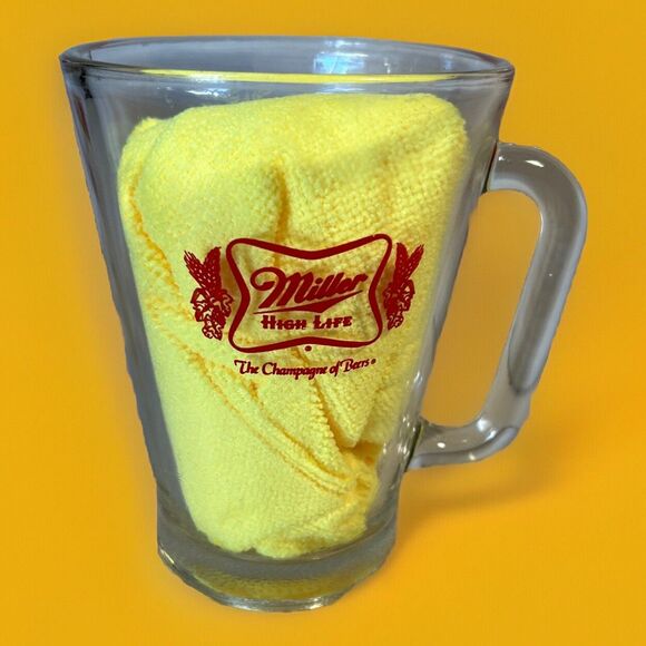 Bar Style Miller High Life Heavyweight Beer Pitcher 5x7 Inch Thick Walled 32 oz - Picture 1 of 7